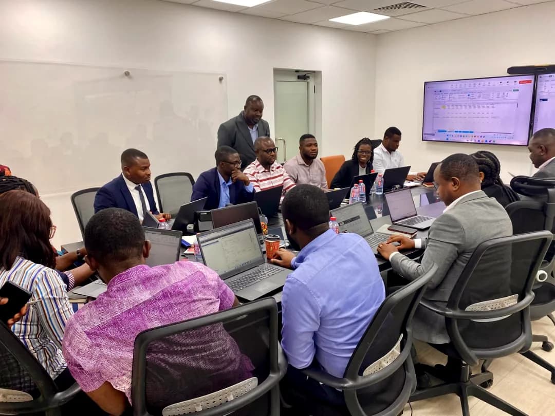 Executive boardroom training session