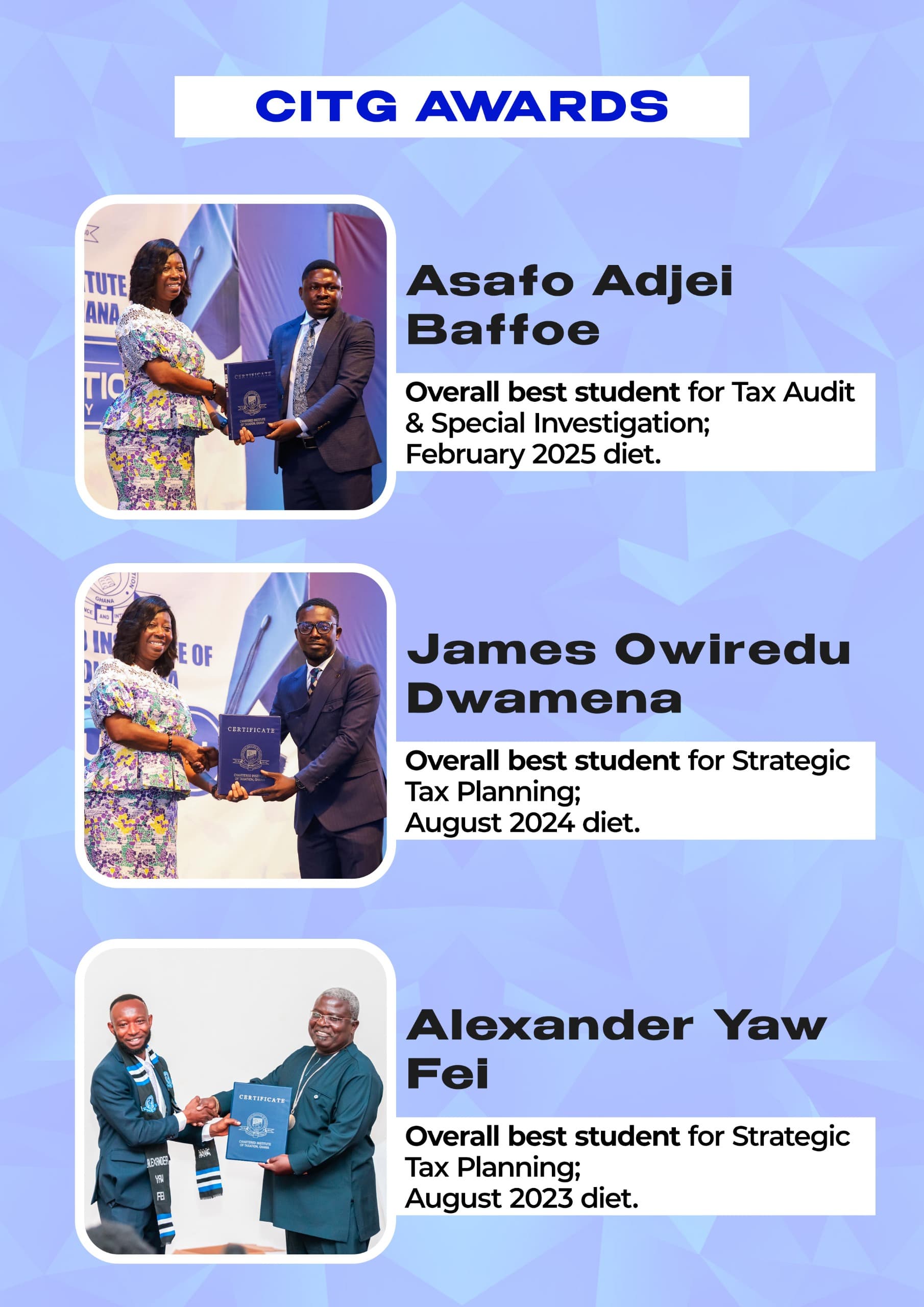 CITG Taxation Excellence & Best Student